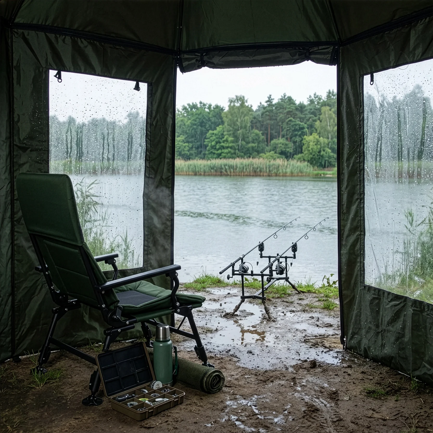 Žvejybinis skėtis su pilna uždanga NILS CAMP - Image 8 Žvejybinis skėtis su pilna uždanga NILS CAMP - Image 8
